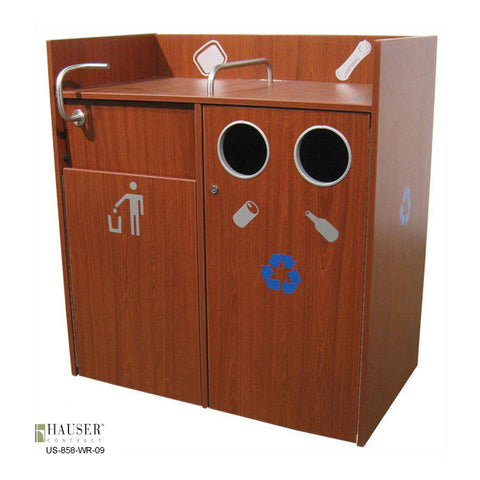 Double Combo Waste/Recycle Receptacle