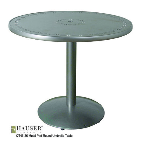 Metal Perf Round Umbrella Table