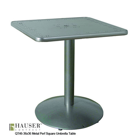 Metal Perf Square Umbrella Table