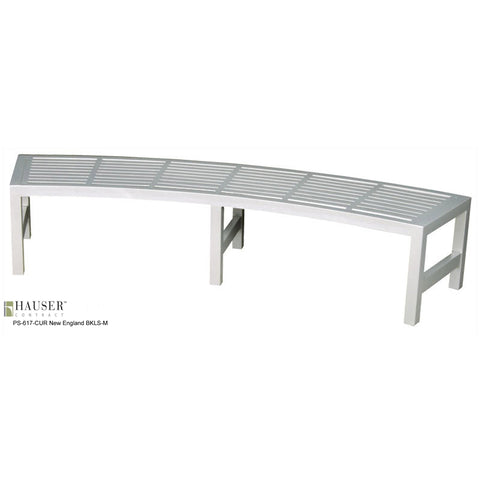 New England Curved Backless Bench