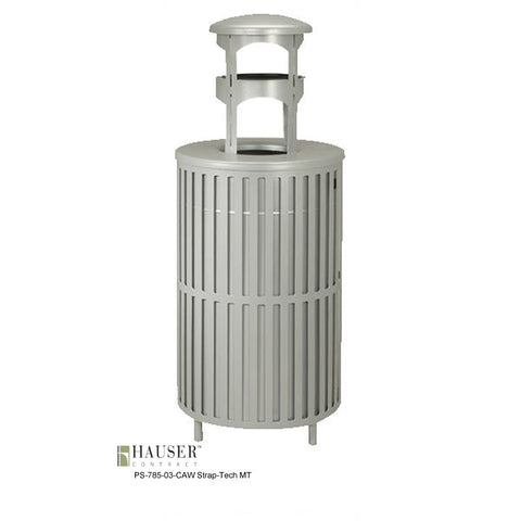 Strap-Tech Covered Ash Waste Receptacle