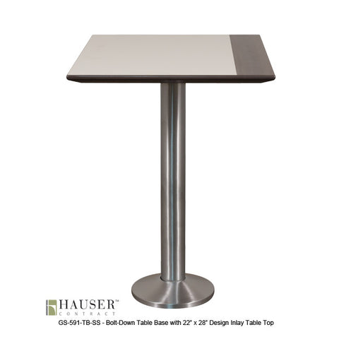 Column Base, 22"x28" PL Knife Edge Table Top