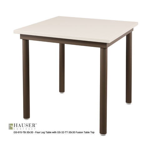 Four Legged Table with 30" SQ Fusion Table Top