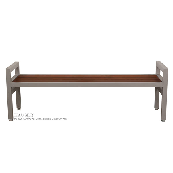 Skyline Backless Bench with Arms