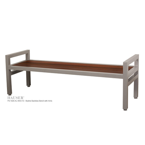 Skyline Backless Bench with Arms