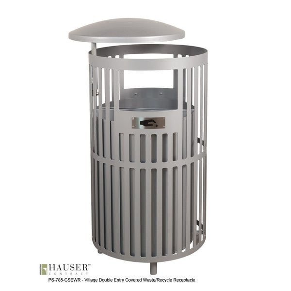 Village Covered Waste/Recycle Receptacle
