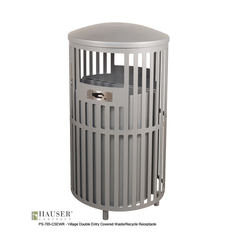 Village Covered Waste/Recycle Receptacle