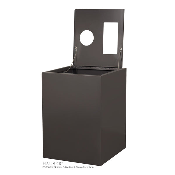 Cubix Steel Waste & Recycle Receptacle