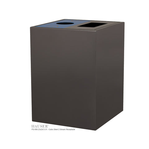 Cubix Steel Waste & Recycle Receptacle