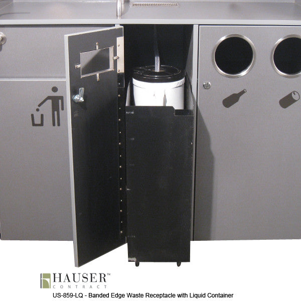 Waste/Recycle Receptacle with Liquid Container