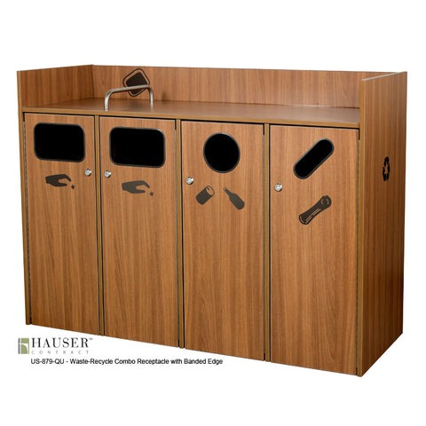 Quadruple Combo Waste/Recycle Receptacle