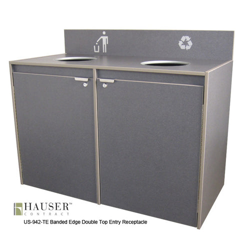 Banded Edge Double Waste Receptacle