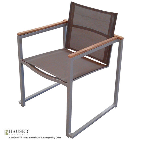 Shore Aluminum Stacking Dining Chair